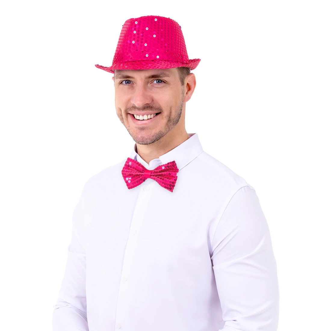 Party leptir-mašna ružičasta sa sjajem