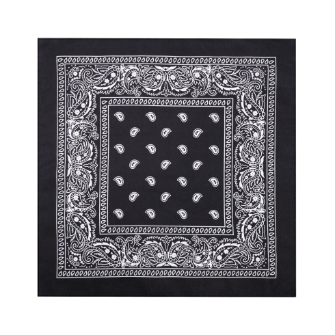 Party šatka bandana bavlnená čierna 54x54 cm