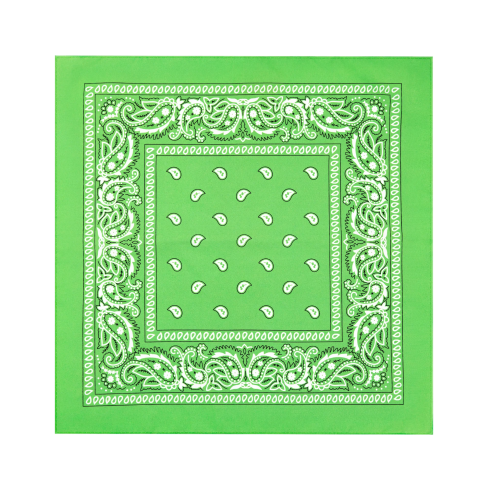 Party šatka bandana bavlnená zelená 54x54 cm