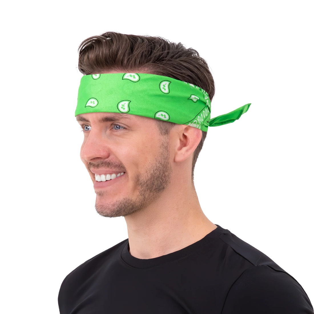 Party šatka bandana bavlnená zelená 54x54 cm