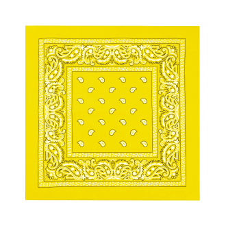 Party šatka bandana žltá na kostým a fotokútik