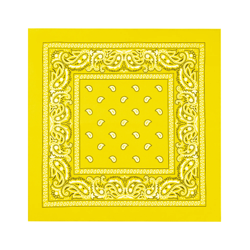 Party šatka bandana žltá na kostým a fotokútik