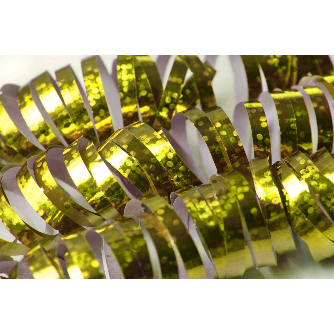 Holografski zlate trakove serpentinske za zabavo 3,8 m (18 kosov)