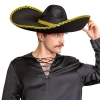 Party sombrero mexický klobúk so zlatým lemovaním