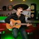 Party sombrero mexický klobúk so zlatým lemovaním
