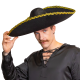 Party sombrero mexický klobúk so zlatým lemovaním