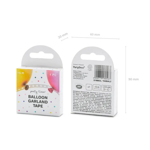 Trak za balonske girlande 5 m – prozoren trak za ustvarjanje dekoracij