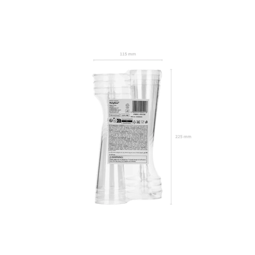 Pahare din plastic pentru șampanie 150 ml – set 8 bucăți, transparente