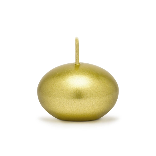 Arany metálszínű úszó gyertyák vízbe, Ø4 cm – 50 db