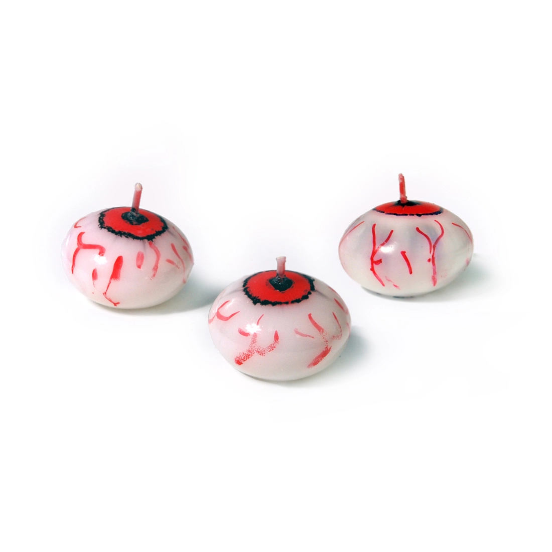 Lumânări plutitoare ochi 4 cm – set 25 bucăți, ideale pentru Halloween