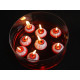 Lebegő gyertyák, kb. 4 cm – 25 darabos készlet, ideális Halloweenre