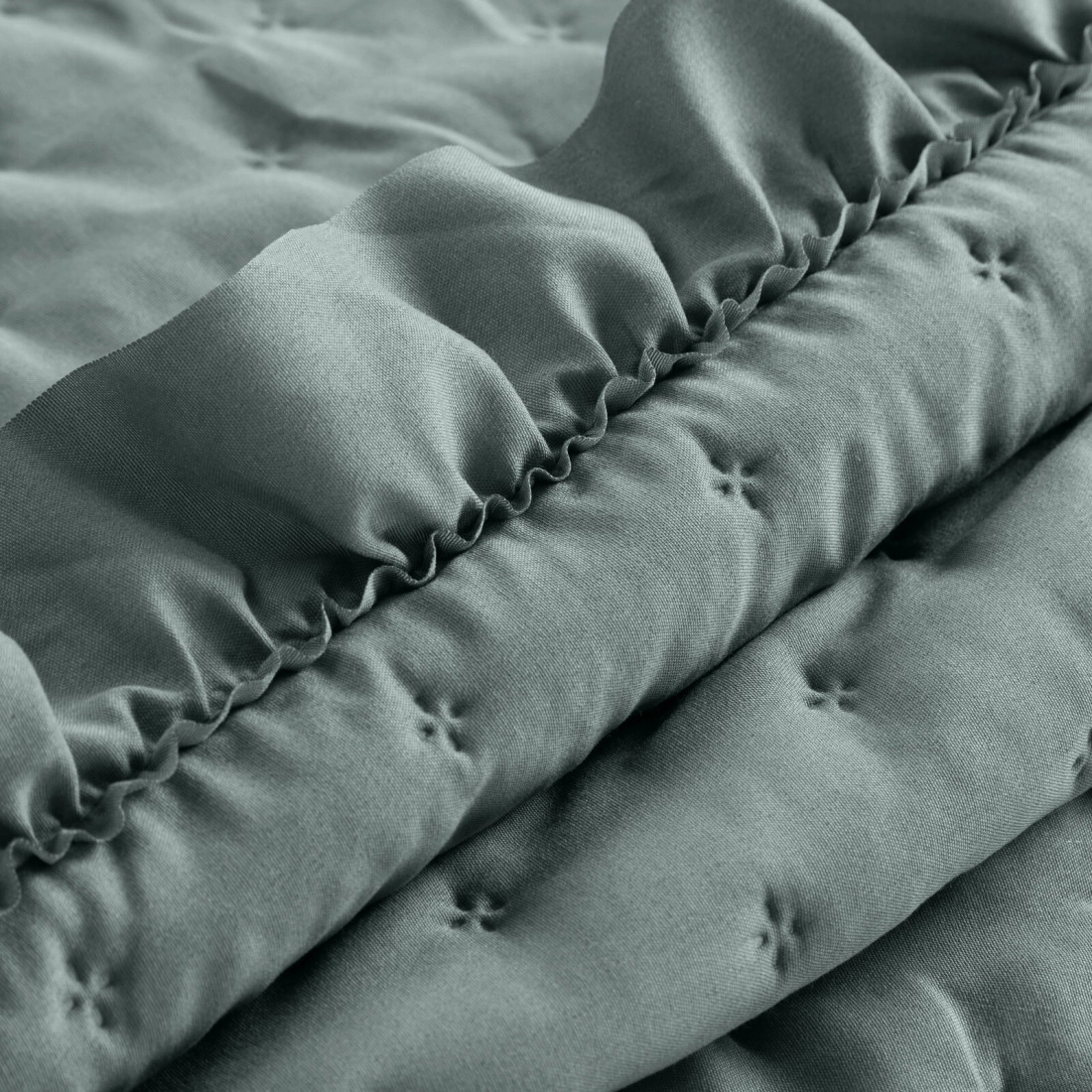 Mikrovláknový přehoz s volánem 170x210 cm, šalvějový