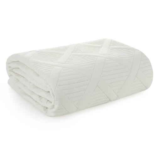 Prehoz 170x210 cm s geometrickým vzorom, krémový