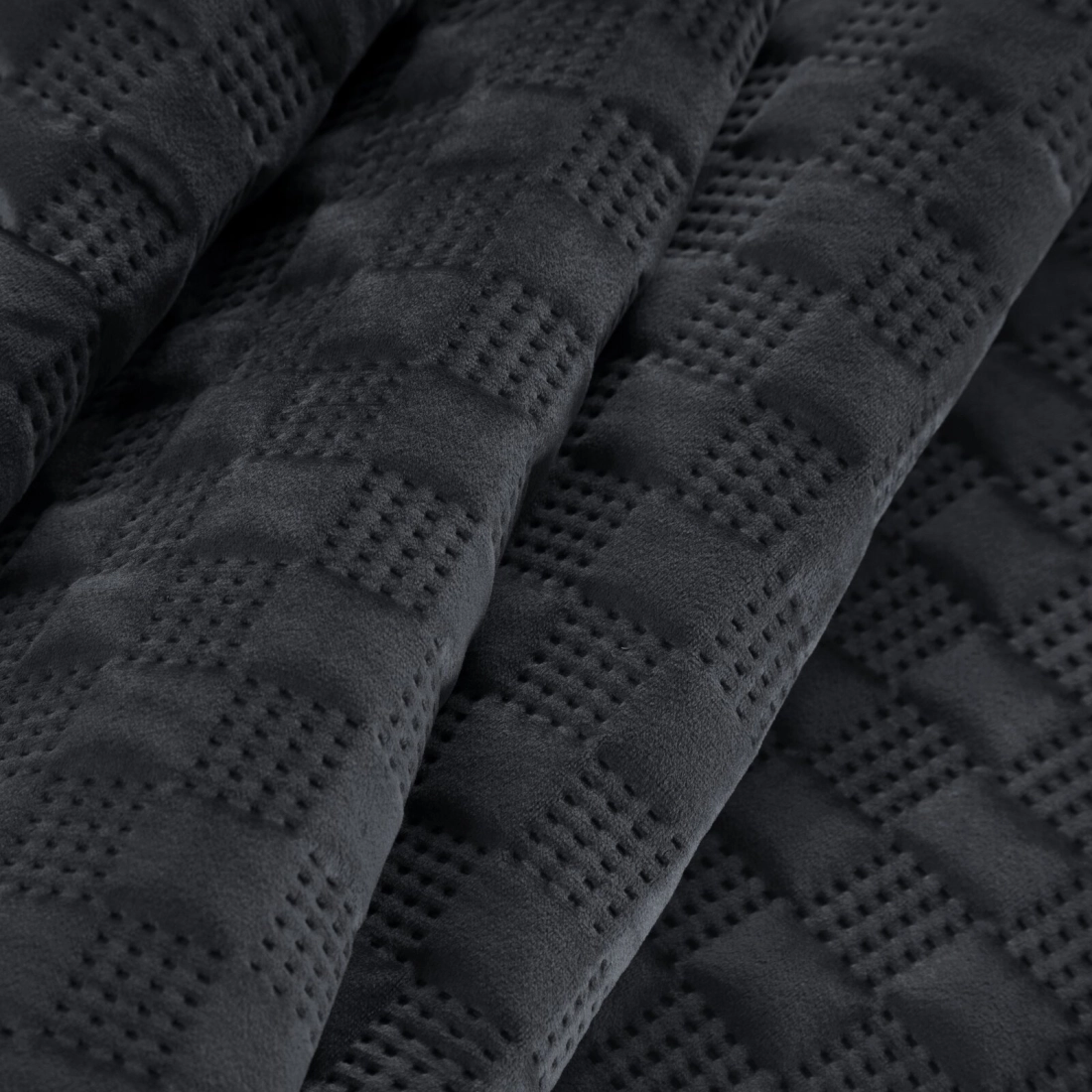 Prehoz 170x210 cm velúrový, čierny