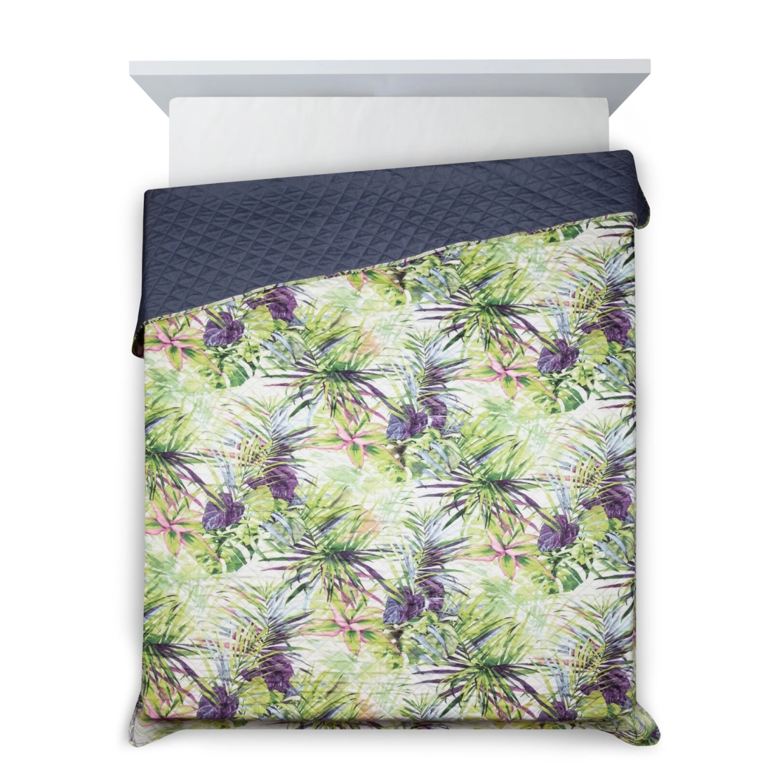 Prehoz 200x220 cm mikrovláknový s exotickým listovým vzorom, farebný