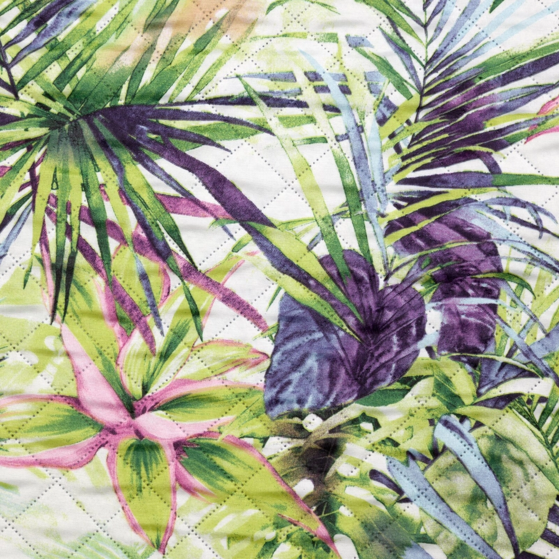 Prehoz 200x220 cm mikrovláknový s exotickým listovým vzorom, farebný