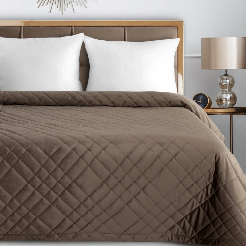 Prehoz 200x220 cm s geometrickým vzorom, hnedý