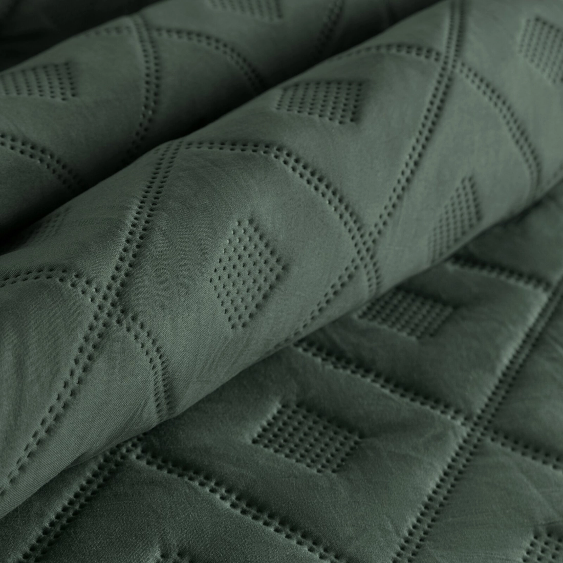 Prehoz 200x220 cm s geometrickým vzorom, zelený