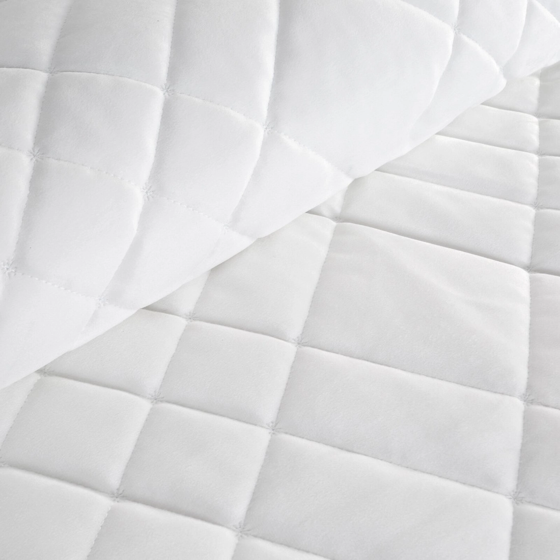 Prehoz 200x220 cm velúrový, biely