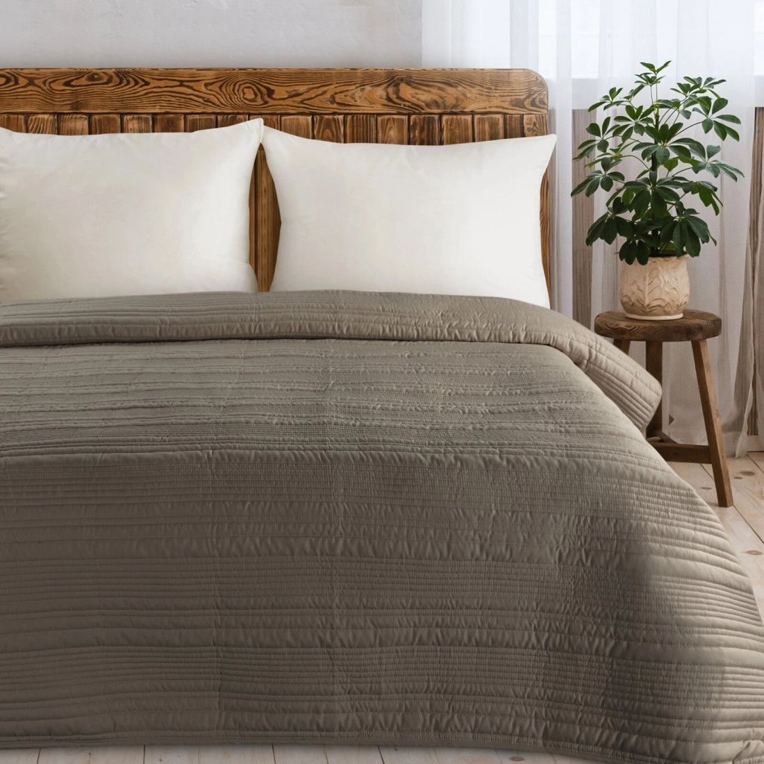 Prehoz 220x240 cm mikrovláknový, hnedý