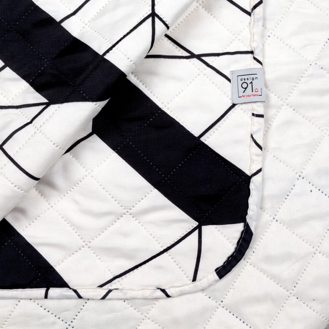Prehoz 220x240 cm s geometrickým vzorom, čierny a biely