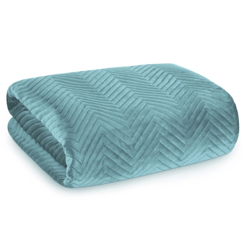 Prehoz 230x260 cm s motívom rybej kosti, mätový