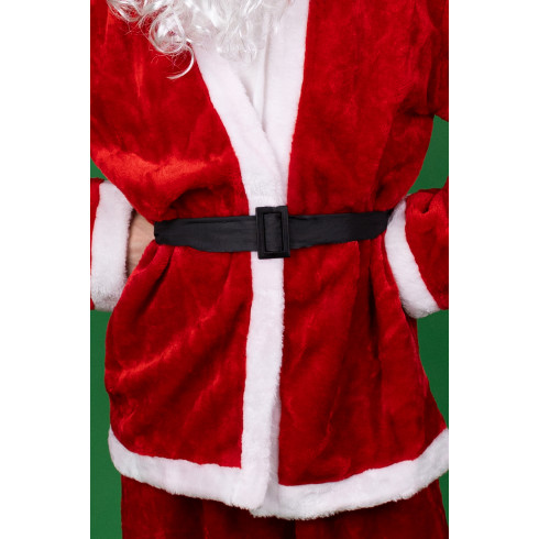 Prémiový kostým Santa Clausa červeno-biely, veľkosť 170–190 cm