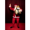 Prémium Mikulás jelmez piros-fehér, 170–190 cm méret
