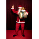 Prémiový kostým Santa Clausa červeno-biely, veľkosť 170–190 cm
