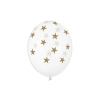 Prozorni baloni z zlatimi zvezdami 30 cm – komplet 6 kos