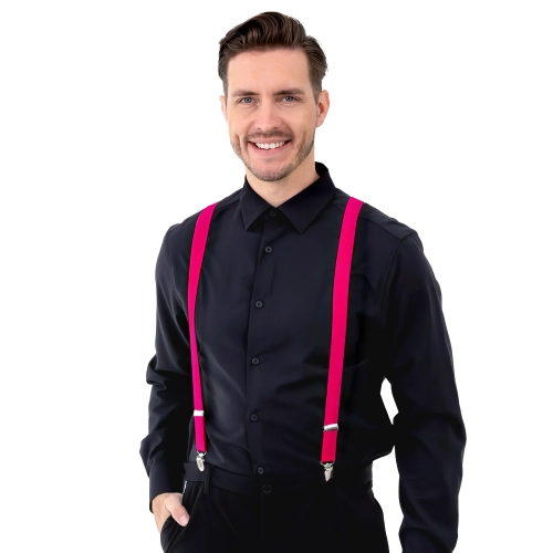 Breteli roz roz pentru pantaloni, accesoriu pentru petrecere