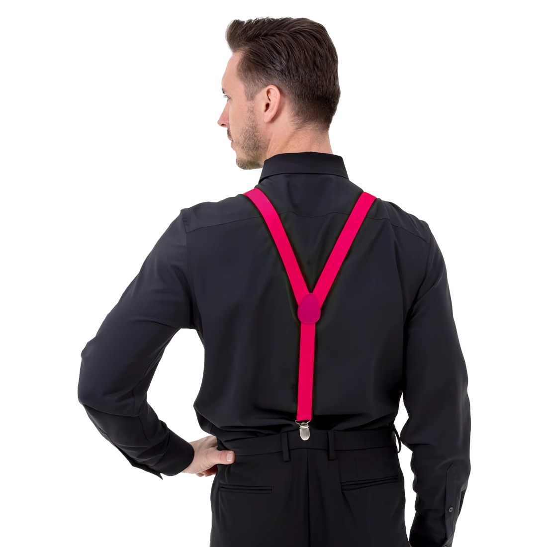 Ružičaste tregerice za hlače – dodatak za party