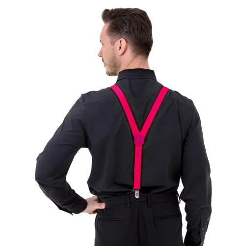 Breteli roz roz pentru pantaloni, accesoriu pentru petrecere