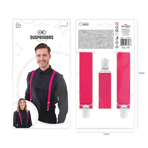 Rožnate naramnice za hlače – modni dodatek za zabave