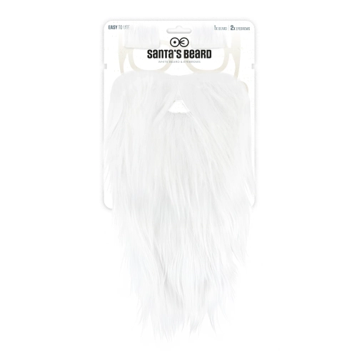 Set barbă falsă cu mustață și sprâncene Santa pentru Crăciun