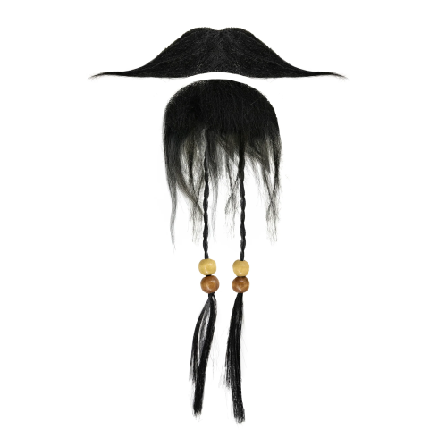 Samolepiaca pirátska brada a fúzy na párty 2 ks