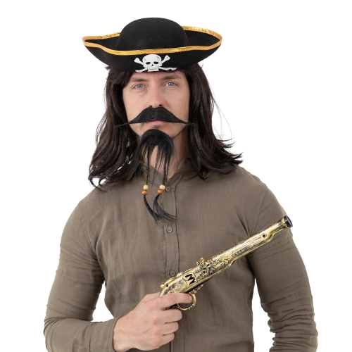 Barbă și mustață de pirat autocolante pentru petrecere, 2 buc.