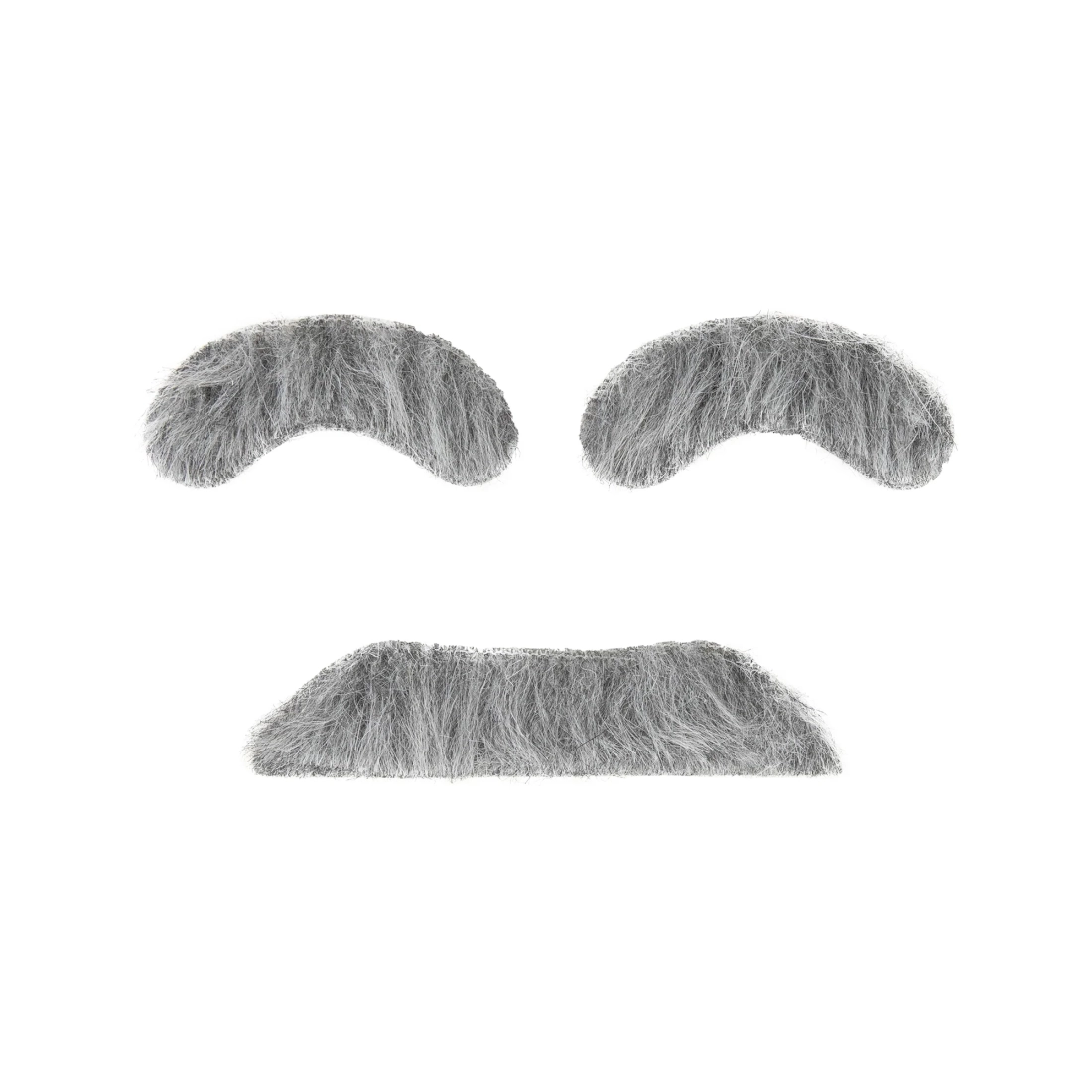 Samolepiace falošné obočie a fúzy sivé set na párty