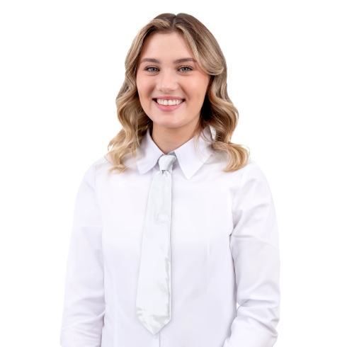 Bela satenasta kravata za pustni kostum