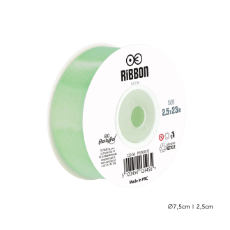 Saténová dekoratívna stuha mentolová 2,5 cm na party výzdobu