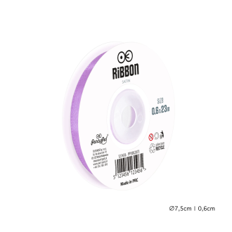 Saténová dekorativní fialová stuha 0,6 cm na party výzdobu