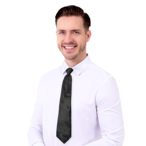 Satenasta črna kravata za zabavo