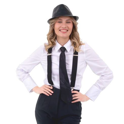 Satenasta črna kravata za zabavo