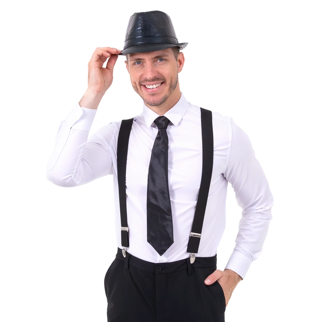 Saten kravata crna za party