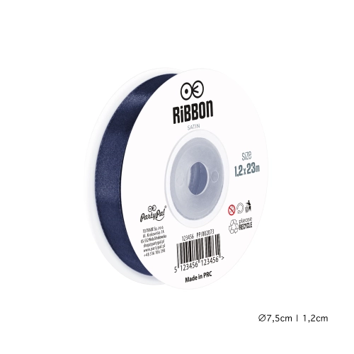 Fundă satinată pentru decorațiuni 1,2x2300 cm bleumarin