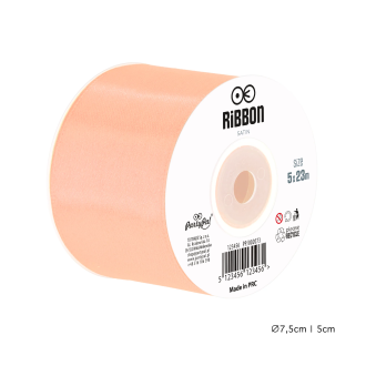 Saténová stuha na dekorácie lososová 5 cm