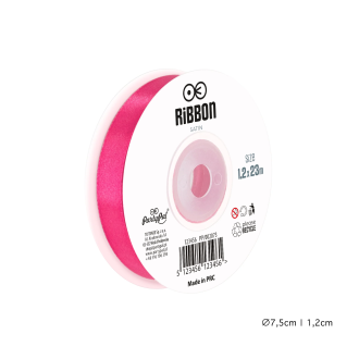 Saténová stuha na dekorácie tmavoružová 1,2 cm