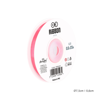 Saténová stuha ružová na dekorácie 0,6 cm x 23 m