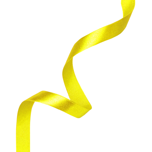 Saténová stuha žltá na dekorácie 0,6x2300 cm