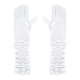 Saténové rukavice na párty biele 42 cm